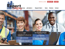 Tablet Screenshot of expert-staffing.com